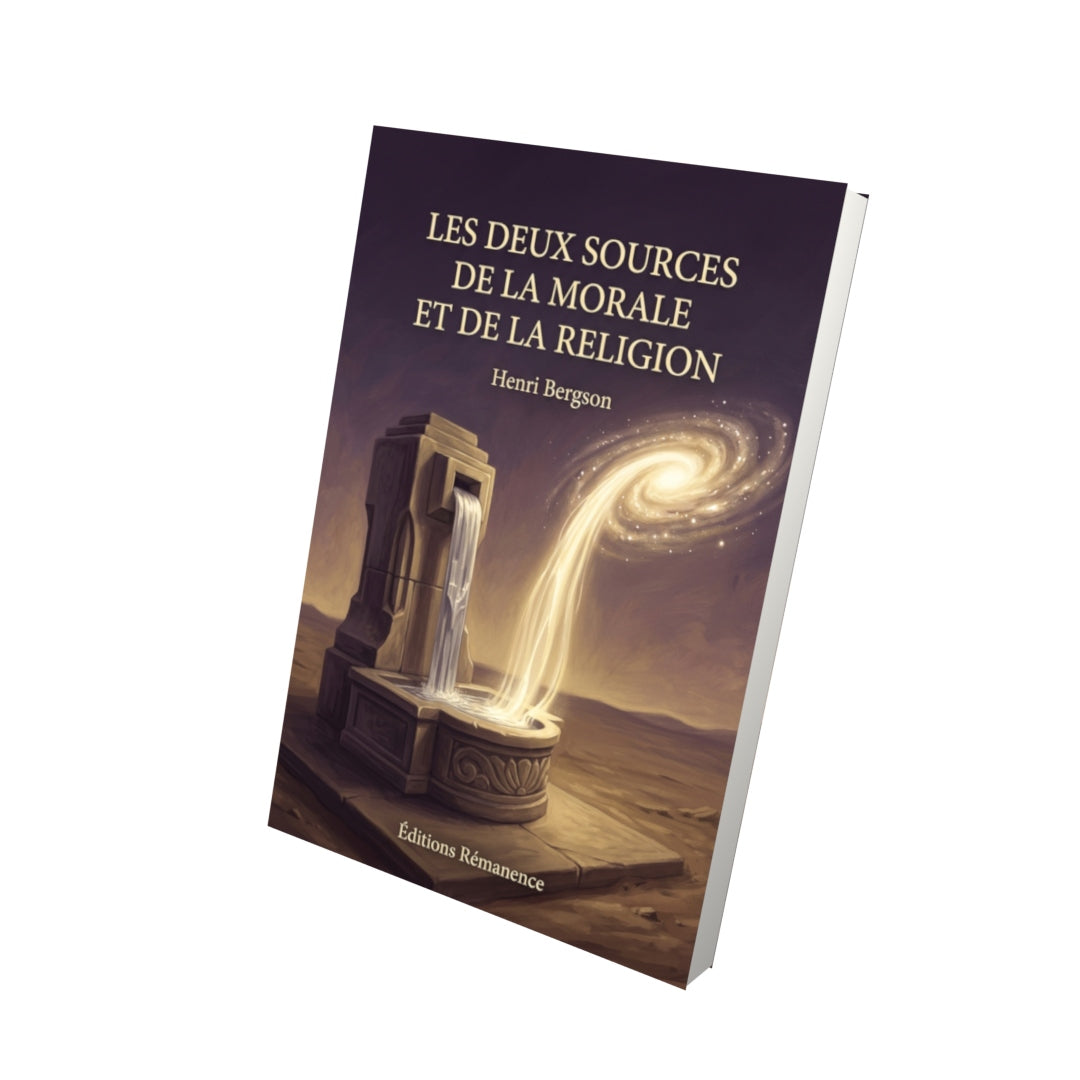 Livre Les Deux Sources de la morale et de la religion par Henri Bergson - Vue 3D - Editions Remanence