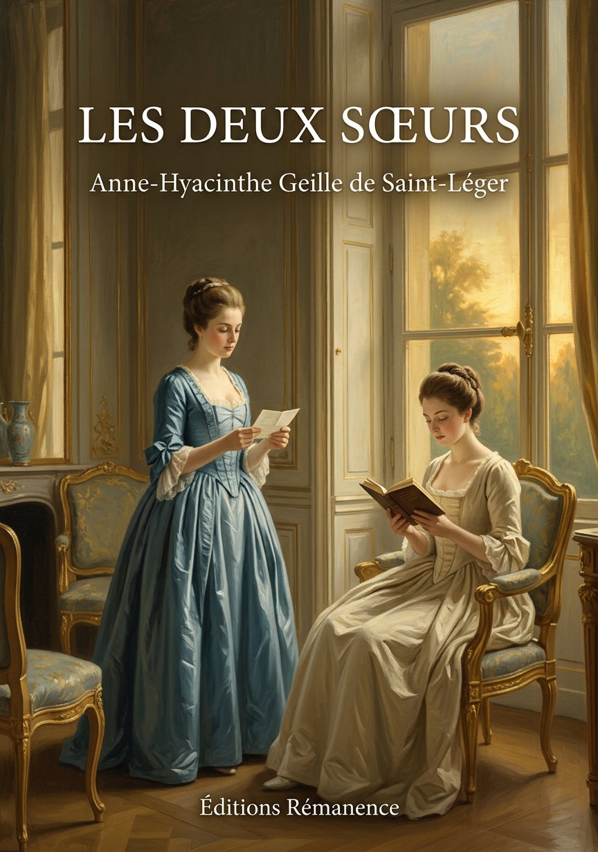 Livre Les Deux Sœurs par Anne-Hyacinthe Geille de Saint-Léger - Couverture - Editions Remanence