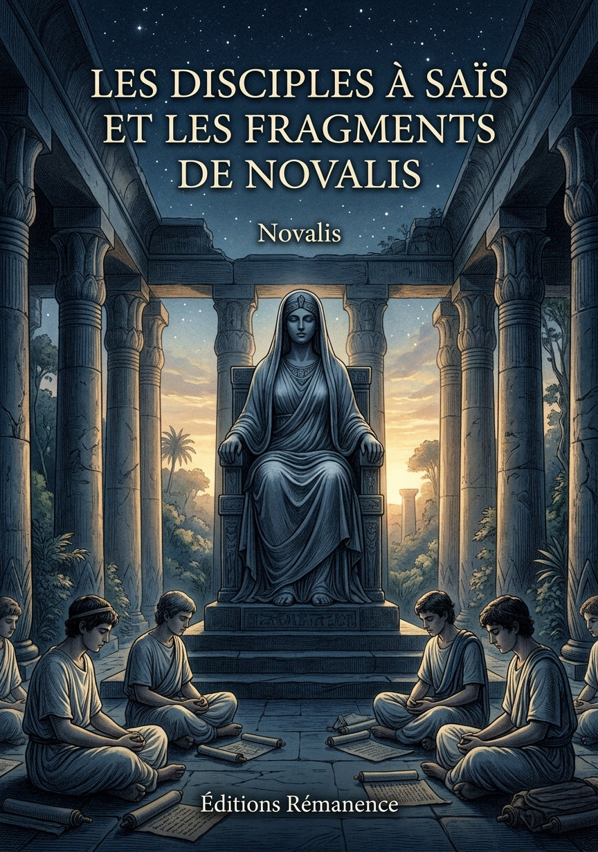 Livre Les Disciples à Saïs et les Fragments de Novalis par Novalis - Couverture - Editions Remanence