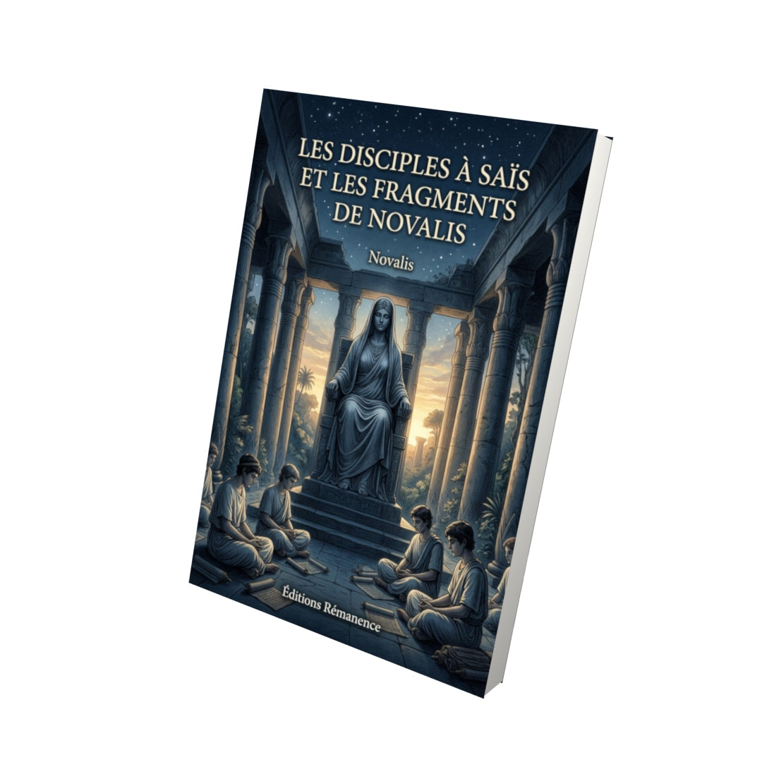 Livre Les Disciples à Saïs et les Fragments de Novalis par Novalis - Vue 3D - Editions Remanence