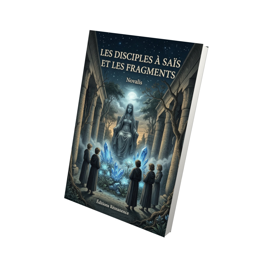 Livre Les Disciples à Saïs et les Fragments par Novalis - Vue 3D - Editions Remanence