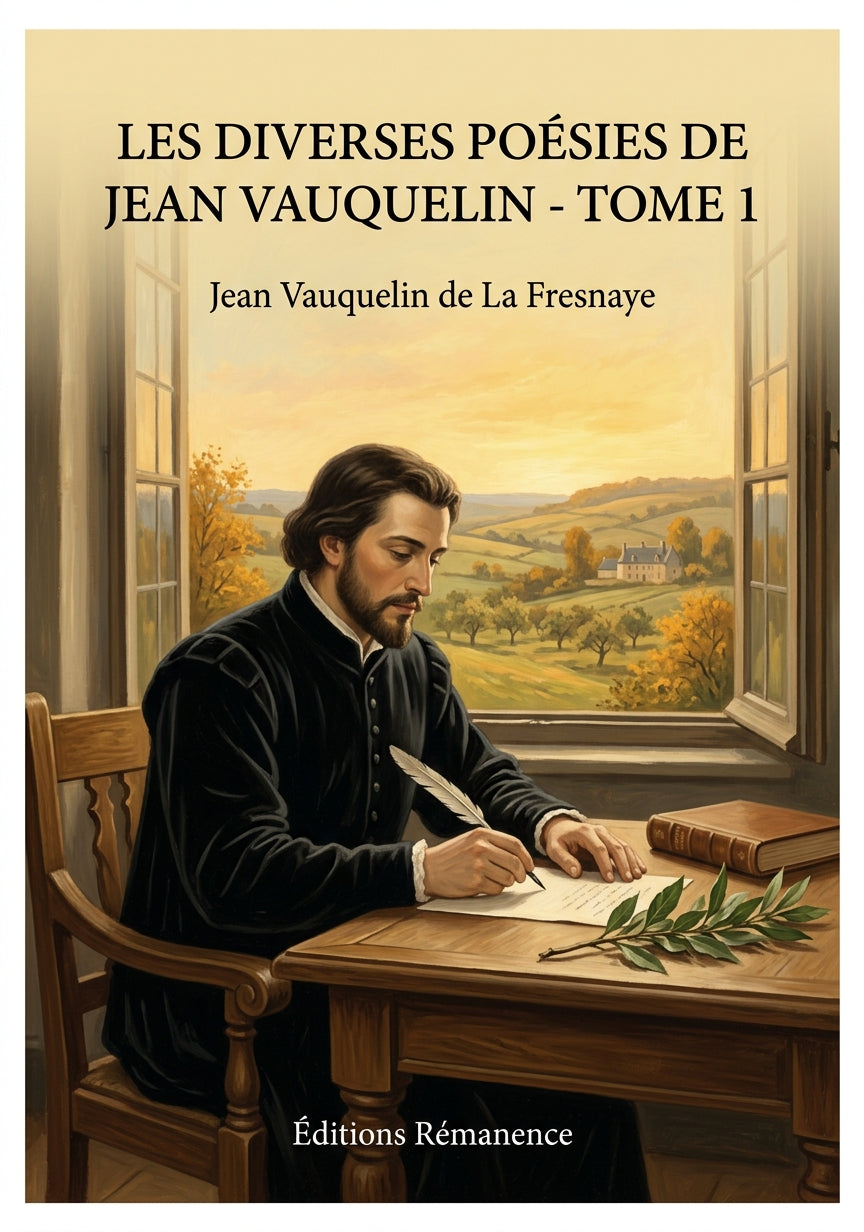 Livre Les Diverses Poésies de Jean Vauquelin - Tome 1 par Jean Vauquelin de La Fresnaye - Couverture - Editions Remanence