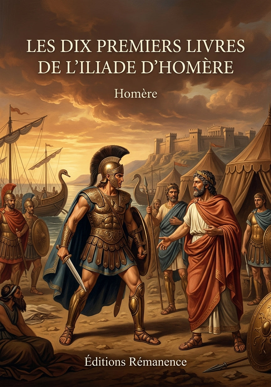 Livre Les Dix Premiers Livres de l’Iliade d’Homère par Homère - Couverture - Editions Remanence