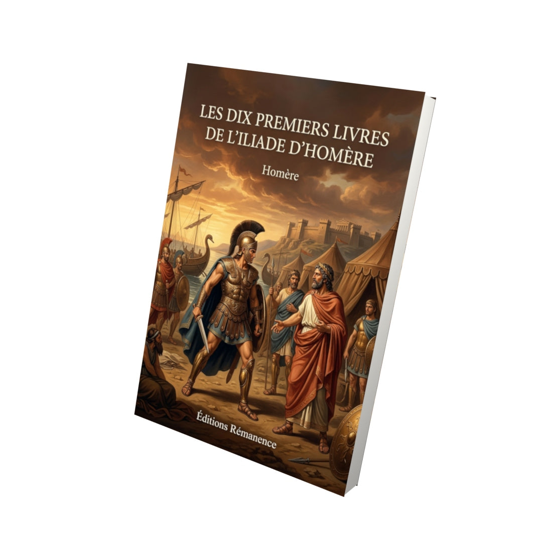Livre Les Dix Premiers Livres de l’Iliade d’Homère par Homère - Vue 3D - Editions Remanence