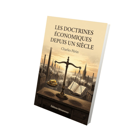 Livre Les doctrines économiques depuis un siècle - Charles Périn - Vue 3D - Editions Remanence