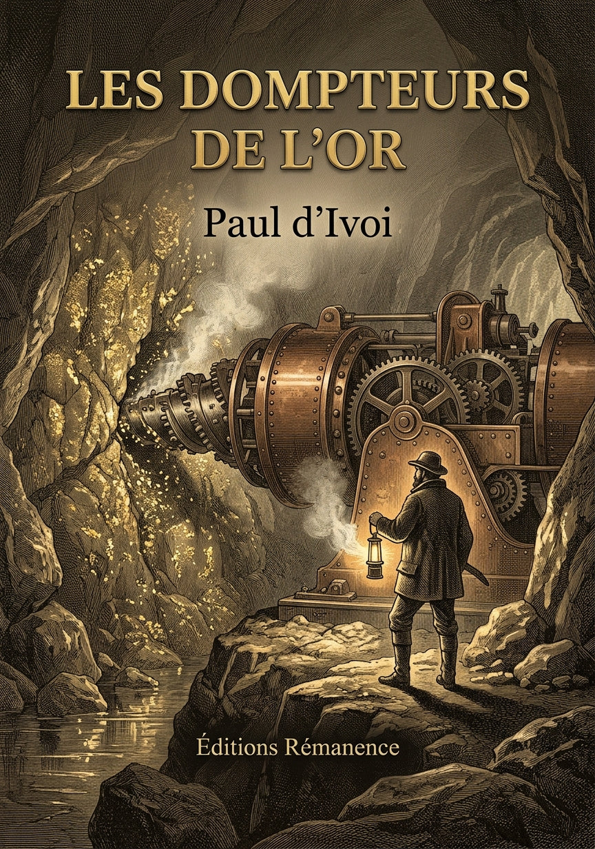 Livre Les Dompteurs de l’or par Paul d’Ivoi - Couverture - Editions Remanence