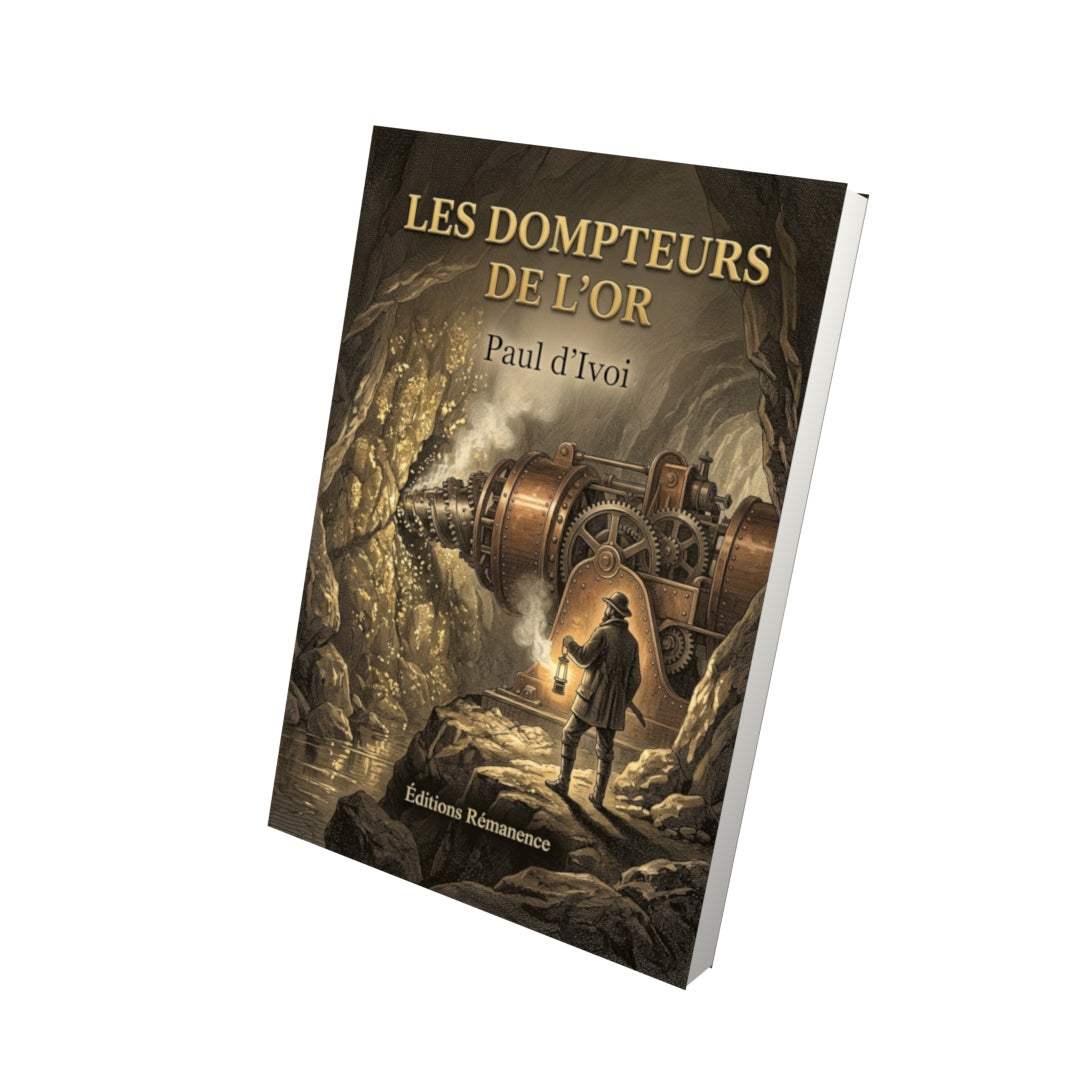 Livre Les Dompteurs de l’or par Paul d’Ivoi - Vue 3D - Editions Remanence