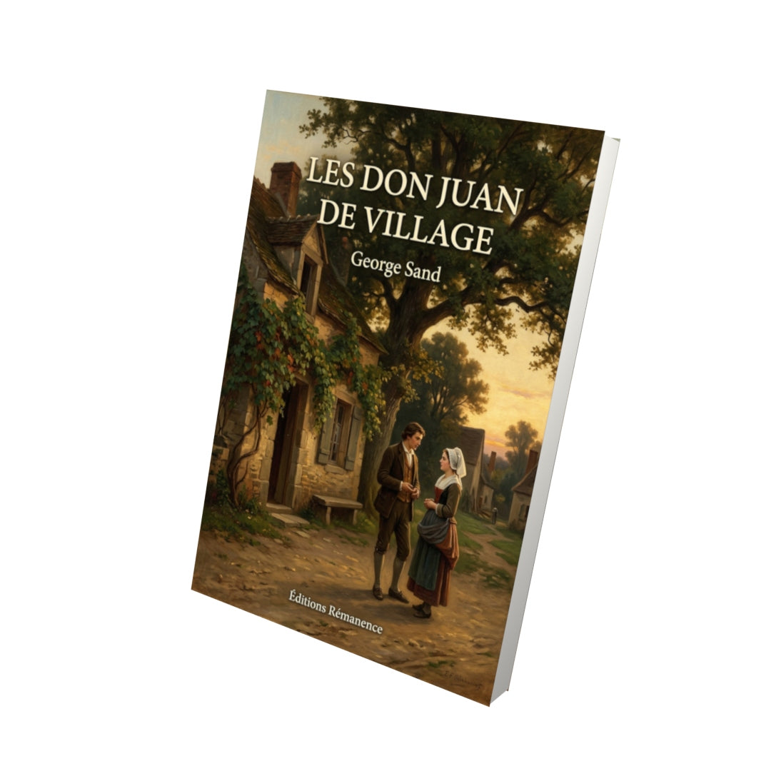 Livre Les Don Juan de village par George Sand - Vue 3D - Editions Remanence