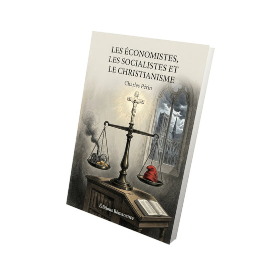 Livre Les économistes, les socialistes et le christianisme - Charles Périn - Vue 3D - Editions Remanence