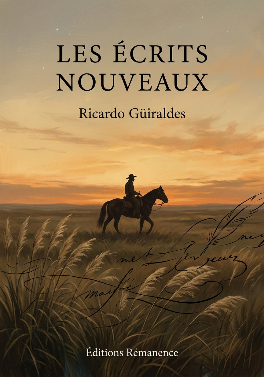 Livre Les Écrits nouveaux par Ricardo Güiraldes - Couverture - Editions Remanence