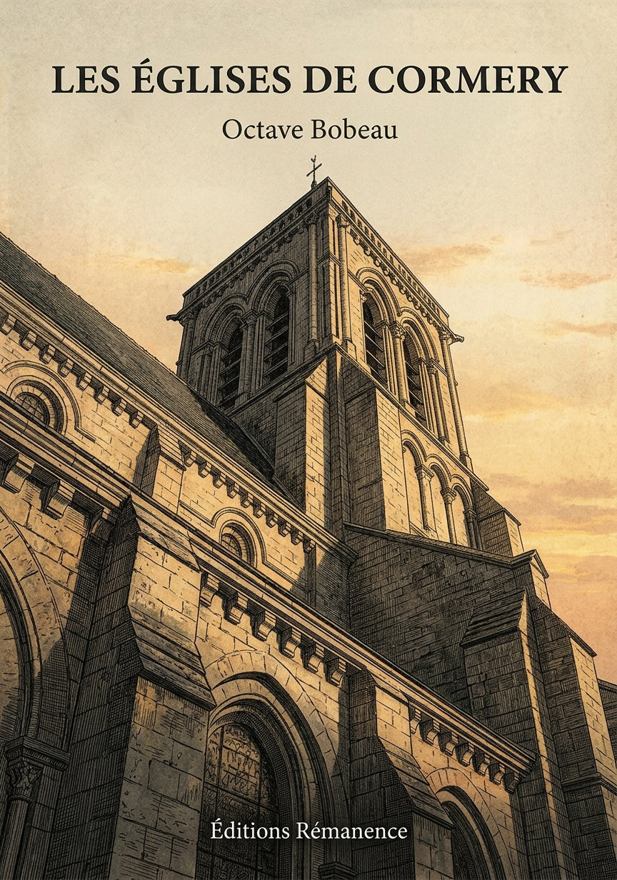 Livre Les églises de Cormery par Octave Bobeau - Couverture - Editions Remanence