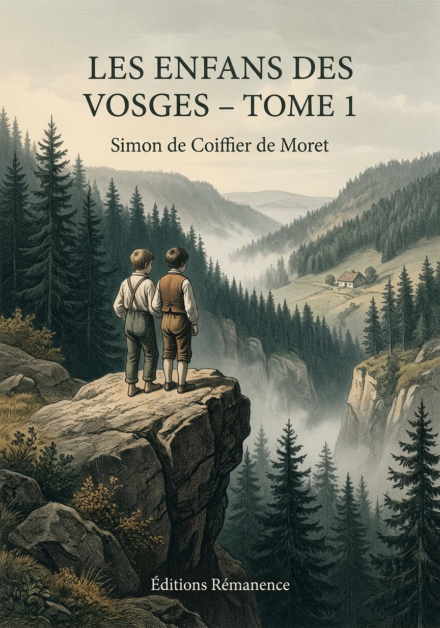 Livre Les enfans des Vosges - Tome 1 par Simon de Coiffier de Moret - Couverture - Editions Remanence