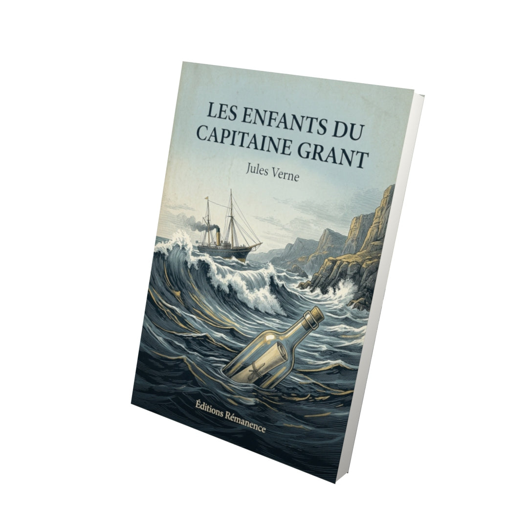 Livre Les enfants du capitaine Grant - Jules Verne - Vue 3D - Editions Remanence