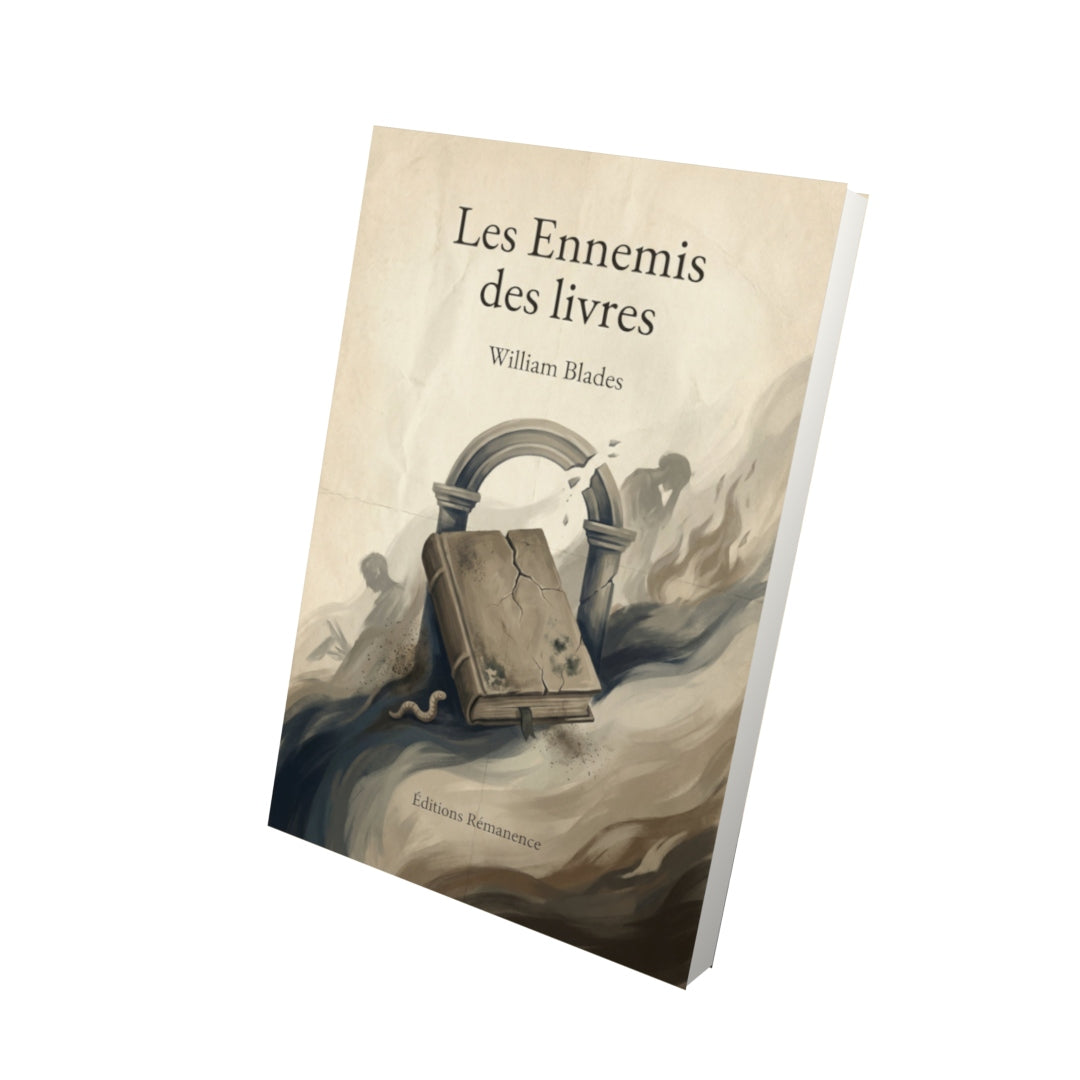 Livre Les Ennemis des livres – William Blades - Vue 3D - Editions Remanence