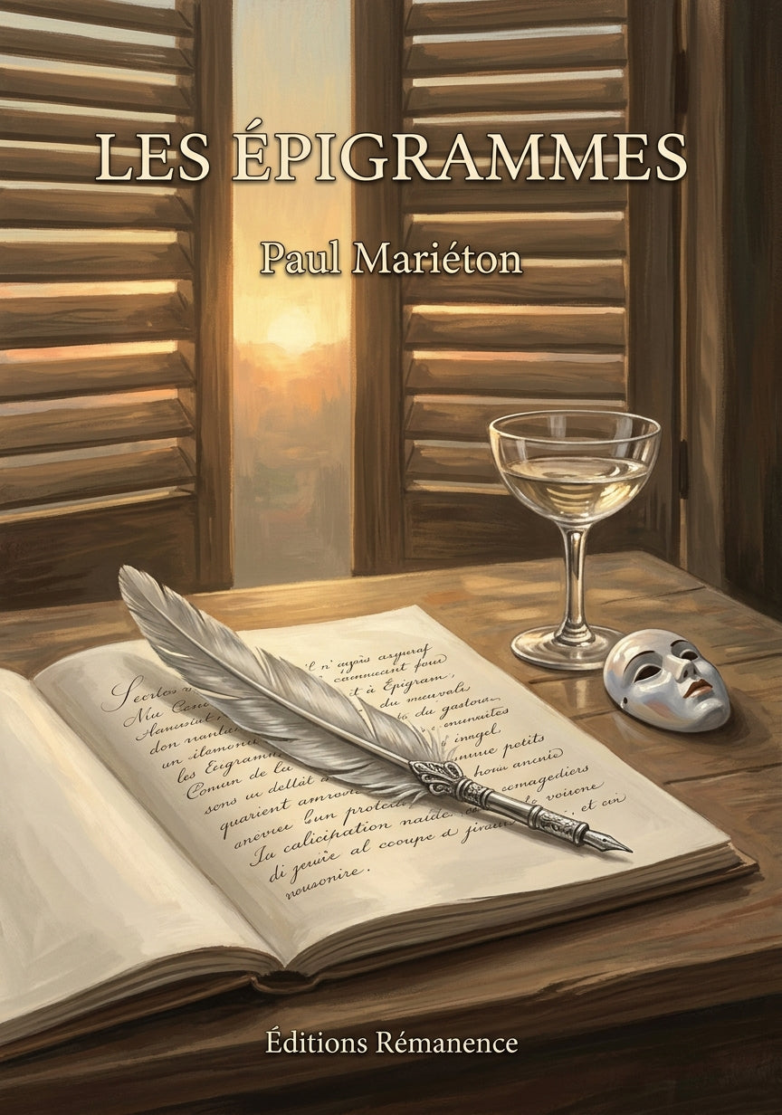 Livre Les Épigrammes par Paul Mariéton - Couverture - Editions Remanence