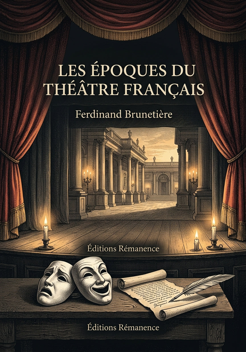 Livre Les Époques du théâtre français par Ferdinand Brunetière - Couverture - Editions Remanence