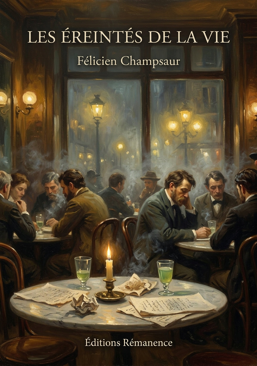 Livre Les Éreintés de la vie par Félicien Champsaur - Couverture - Editions Remanence