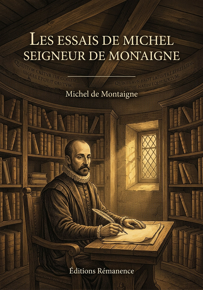 Livre Les essais de Michel seigneur de Montaigne par Michel de Montaigne - Couverture - Editions Remanence