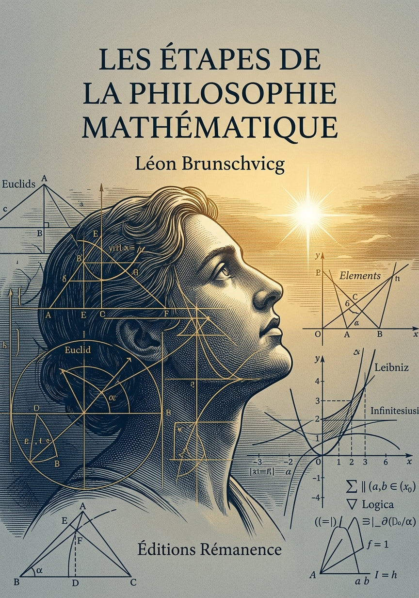 Livre Les Étapes de la philosophie mathématique par Léon Brunschvicg - Couverture - Editions Remanence