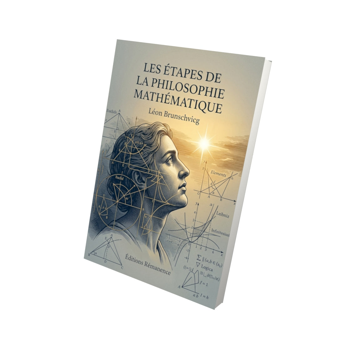 Livre Les Étapes de la philosophie mathématique par Léon Brunschvicg - Vue 3D - Editions Remanence