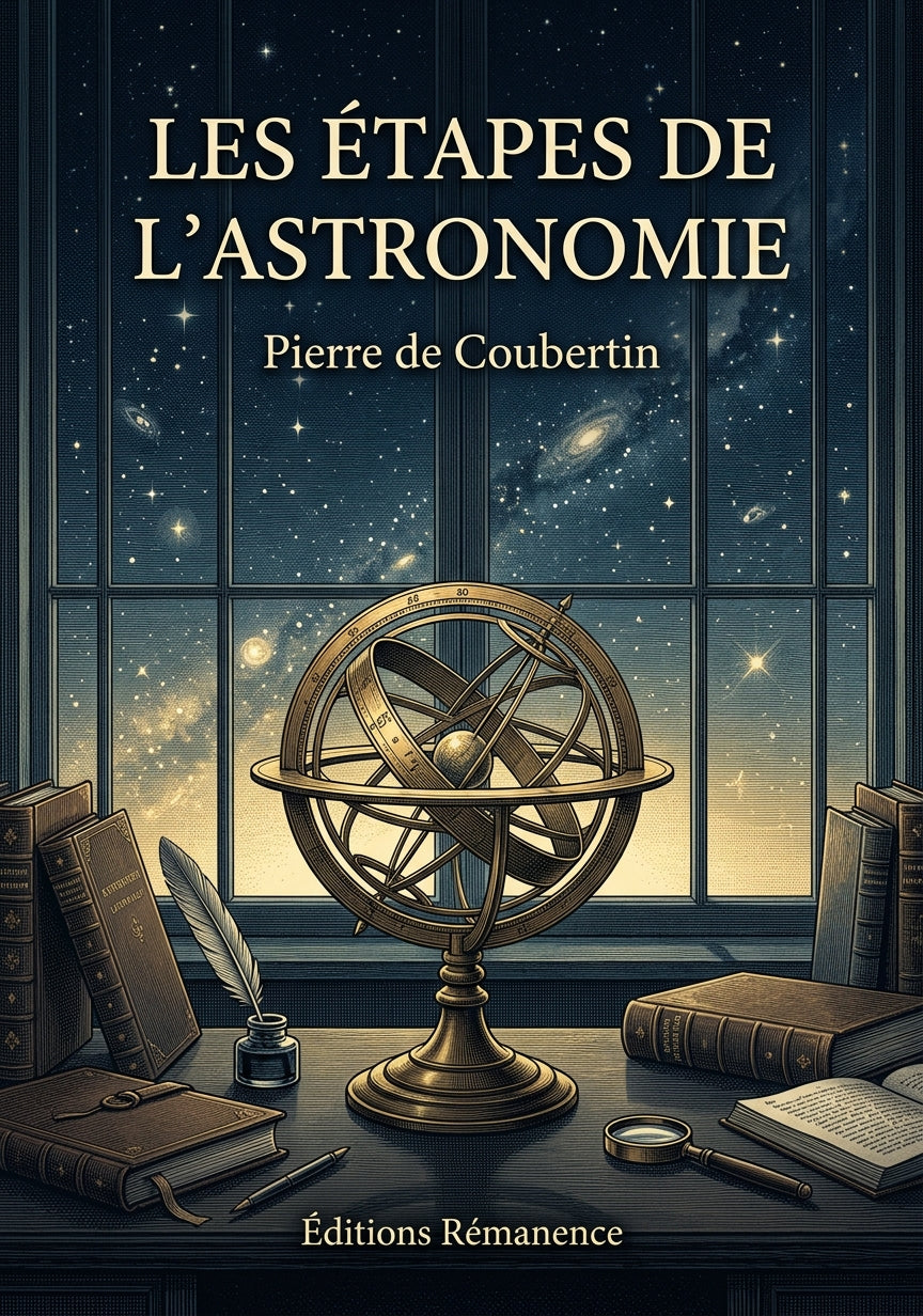 Livre Les étapes de l’astronomie par Pierre de Coubertin - Couverture - Editions Remanence