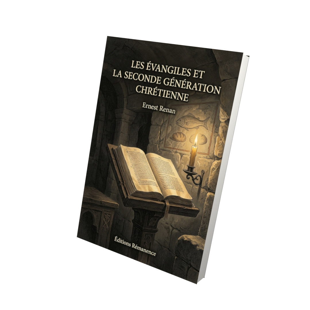 Livre Les Évangiles et la seconde génération chrétienne par Ernest Renan - Vue 3D - Editions Remanence