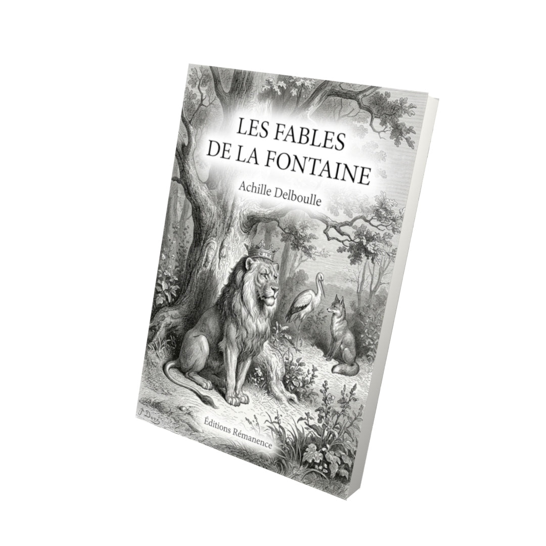 Livre Les Fables de La Fontaine par Achille Delboulle - Vue 3D - Editions Remanence