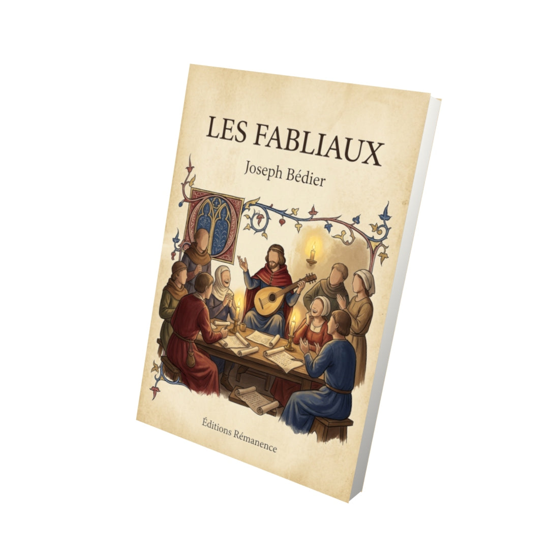Livre Les Fabliaux par Joseph Bédier - Vue 3D - Editions Remanence