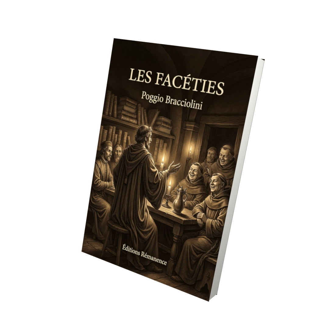Livre Les facéties par Poggio Bracciolini - Vue 3D - Editions Remanence