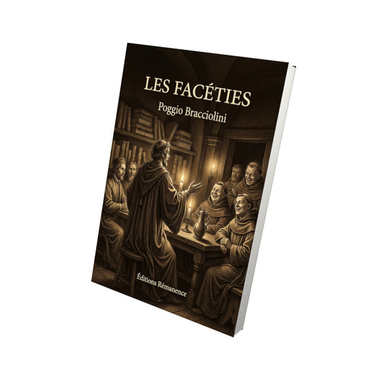 Livre Les facéties par Poggio Bracciolini - Vue 3D - Editions Remanence