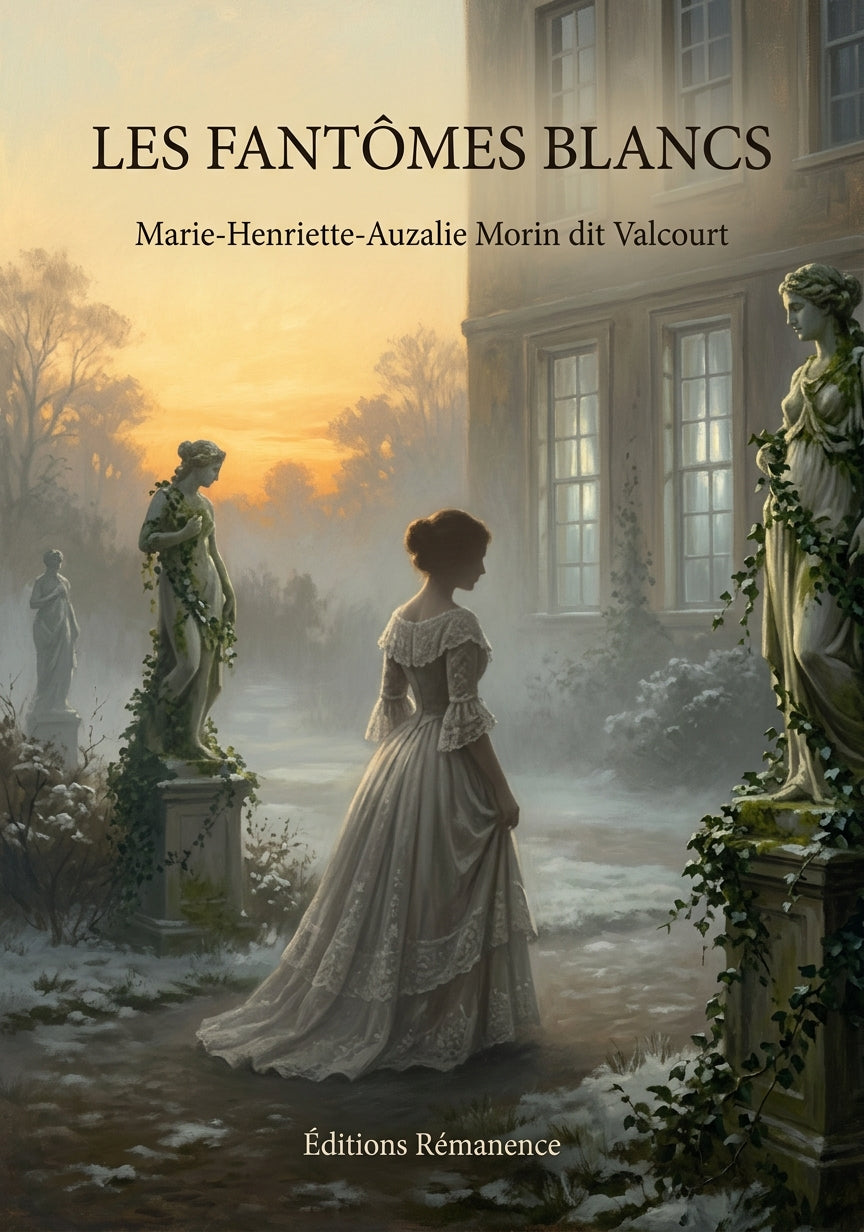 Livre Les fantômes blancs par Marie-Henriette-Auzalie Morin dit Valcourt - Couverture - Editions Remanence