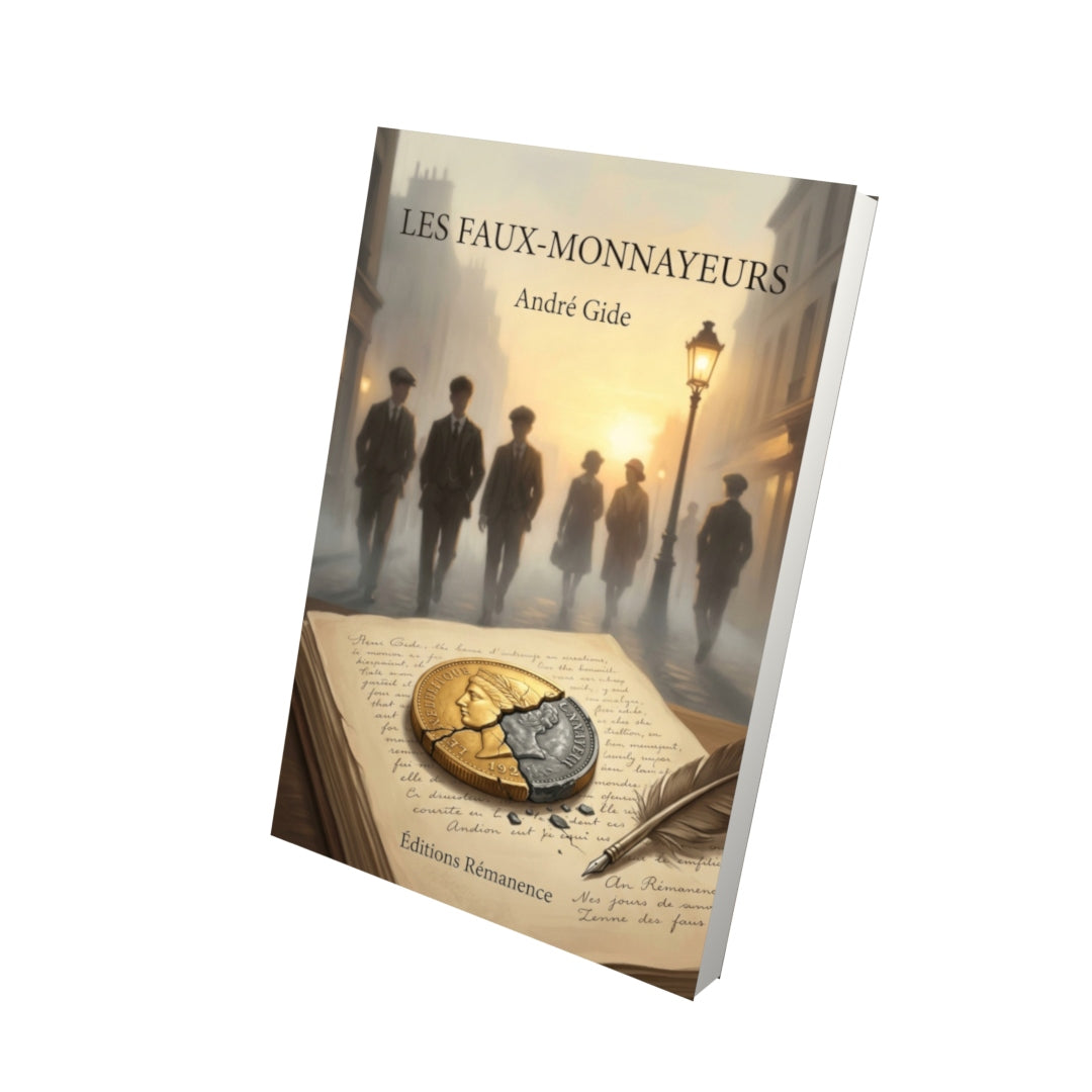 Livre Les Faux-monnayeurs par André Gide - Vue 3D - Editions Remanence