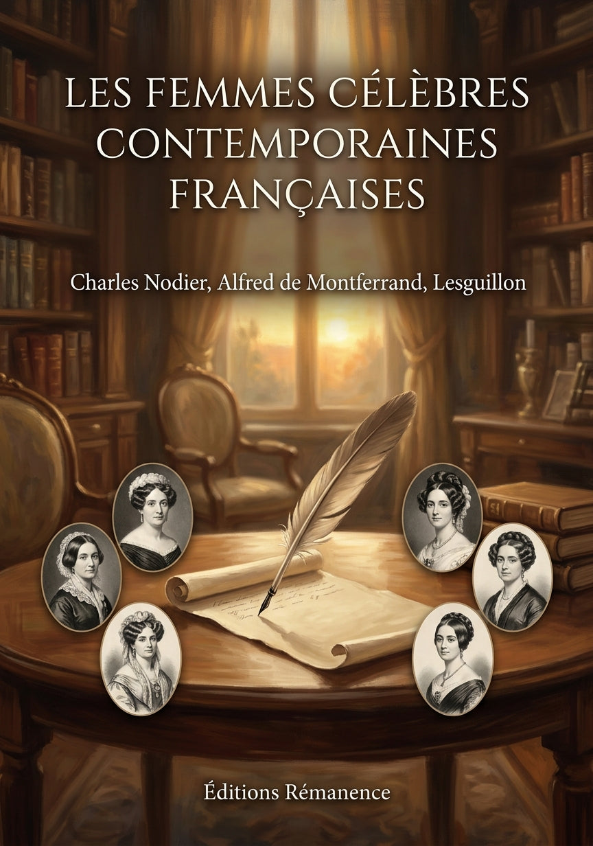Livre Les Femmes célèbres contemporaines françaises par Charles Nodier, Alfred de Montferrand, Lesguillon - Couverture - Editions Remanence