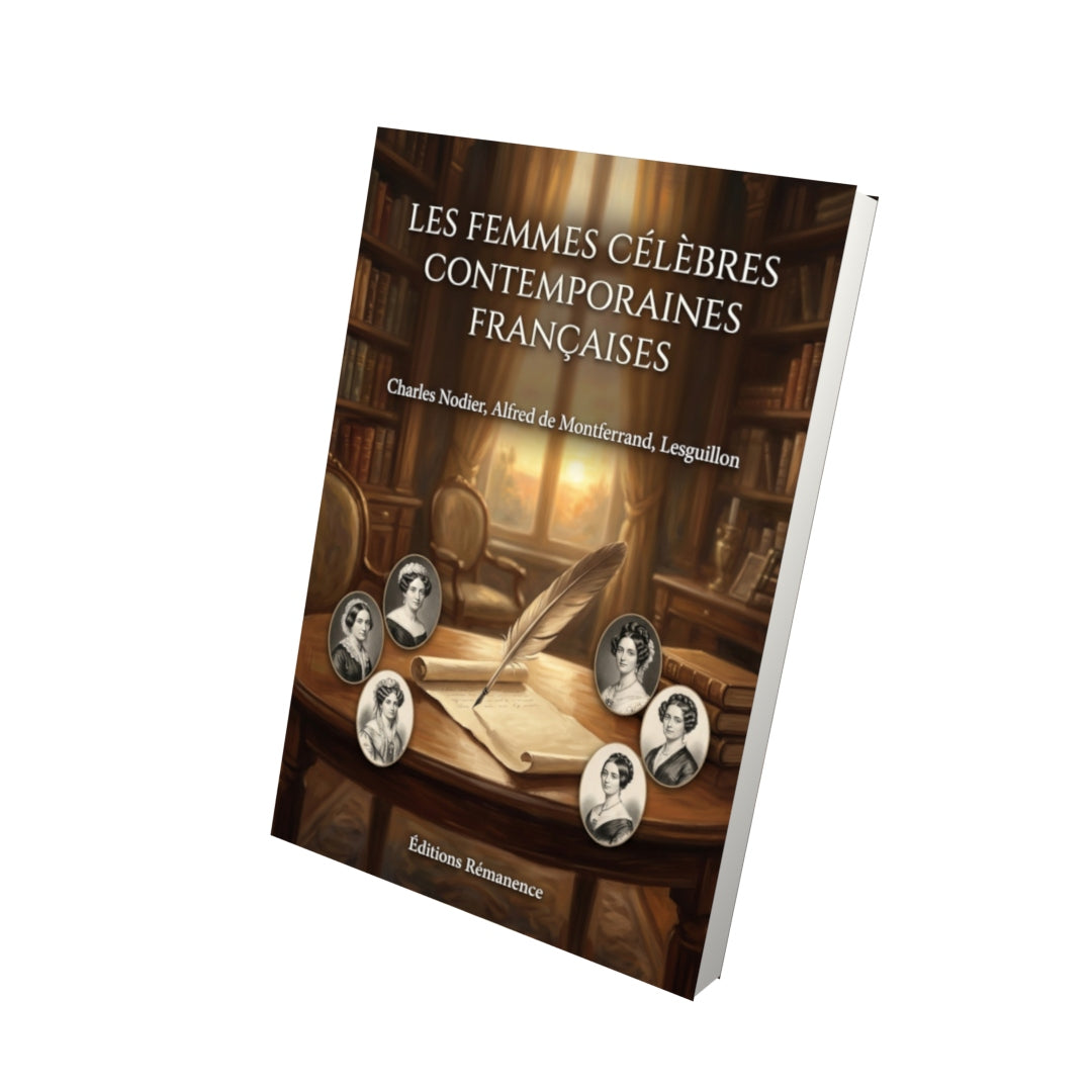 Livre Les Femmes célèbres contemporaines françaises par Charles Nodier, Alfred de Montferrand, Lesguillon - Vue 3D - Editions Remanence