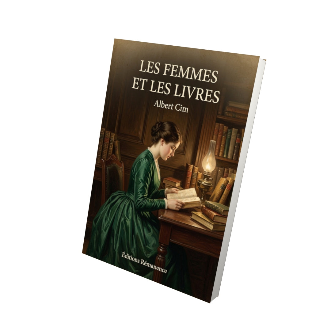 Livre Les femmes et les livres - Albert Cim - Vue 3D - Editions Remanence