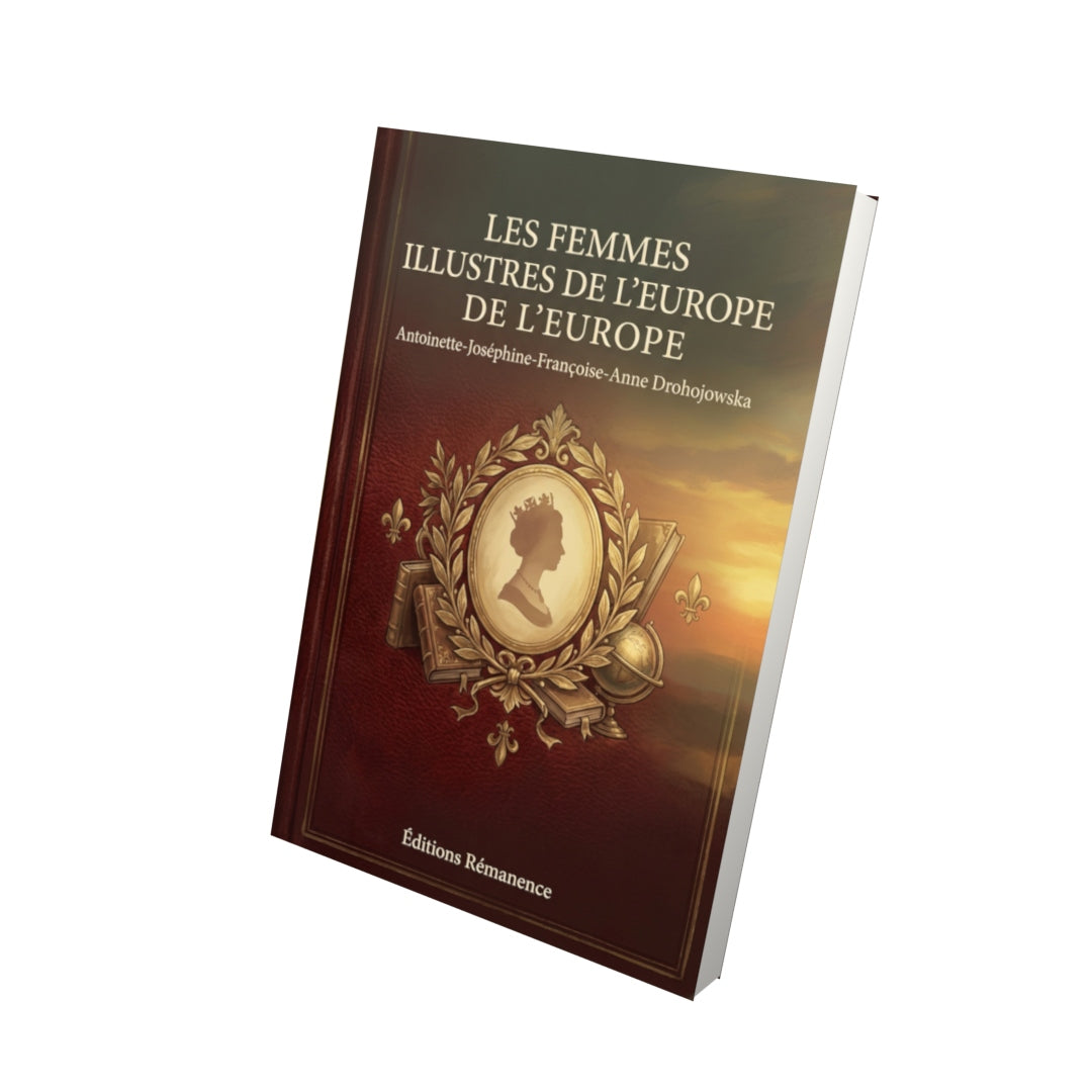 Livre Les Femmes illustres de l’Europe par Antoinette-Joséphine-Françoise-Anne Drohojowska - Vue 3D - Editions Remanence