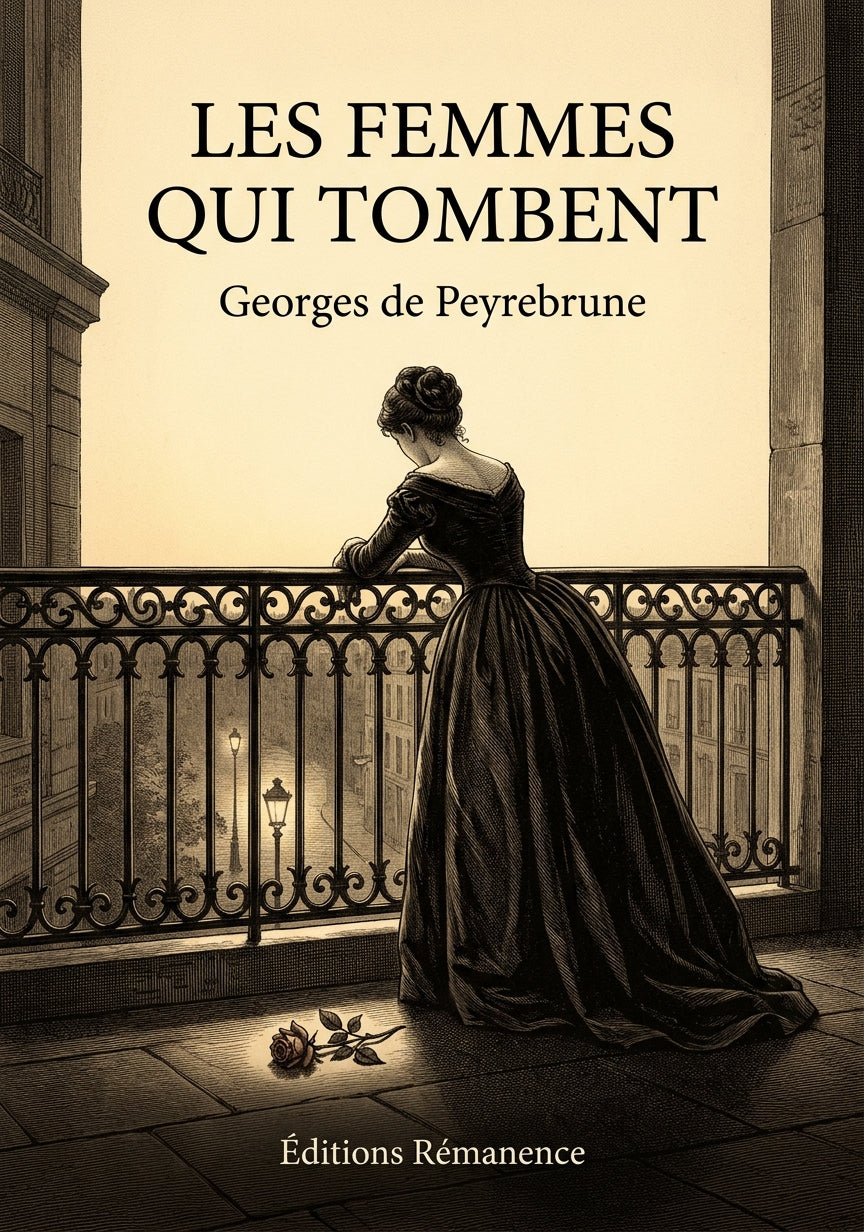 Livre Les femmes qui tombent par Georges de Peyrebrune - Couverture - Editions Remanence
