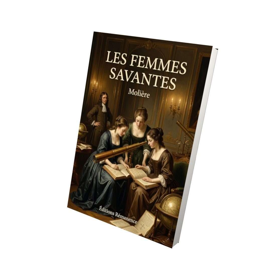 Livre Les Femmes savantes par Molière - Vue 3D - Editions Remanence