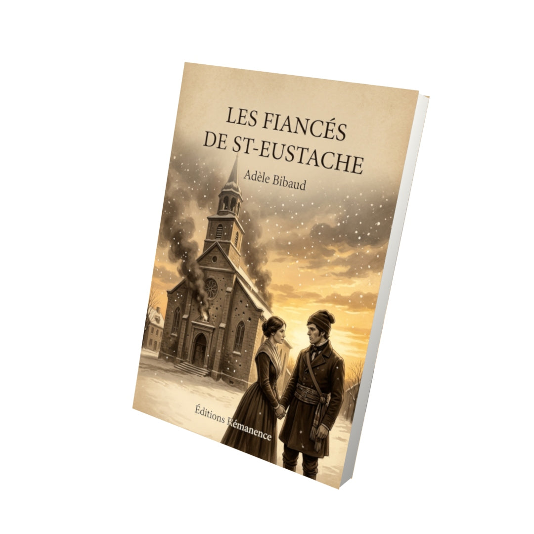 Livre Les fiancés de St-Eustache par Adèle Bibaud - Vue 3D - Editions Remanence