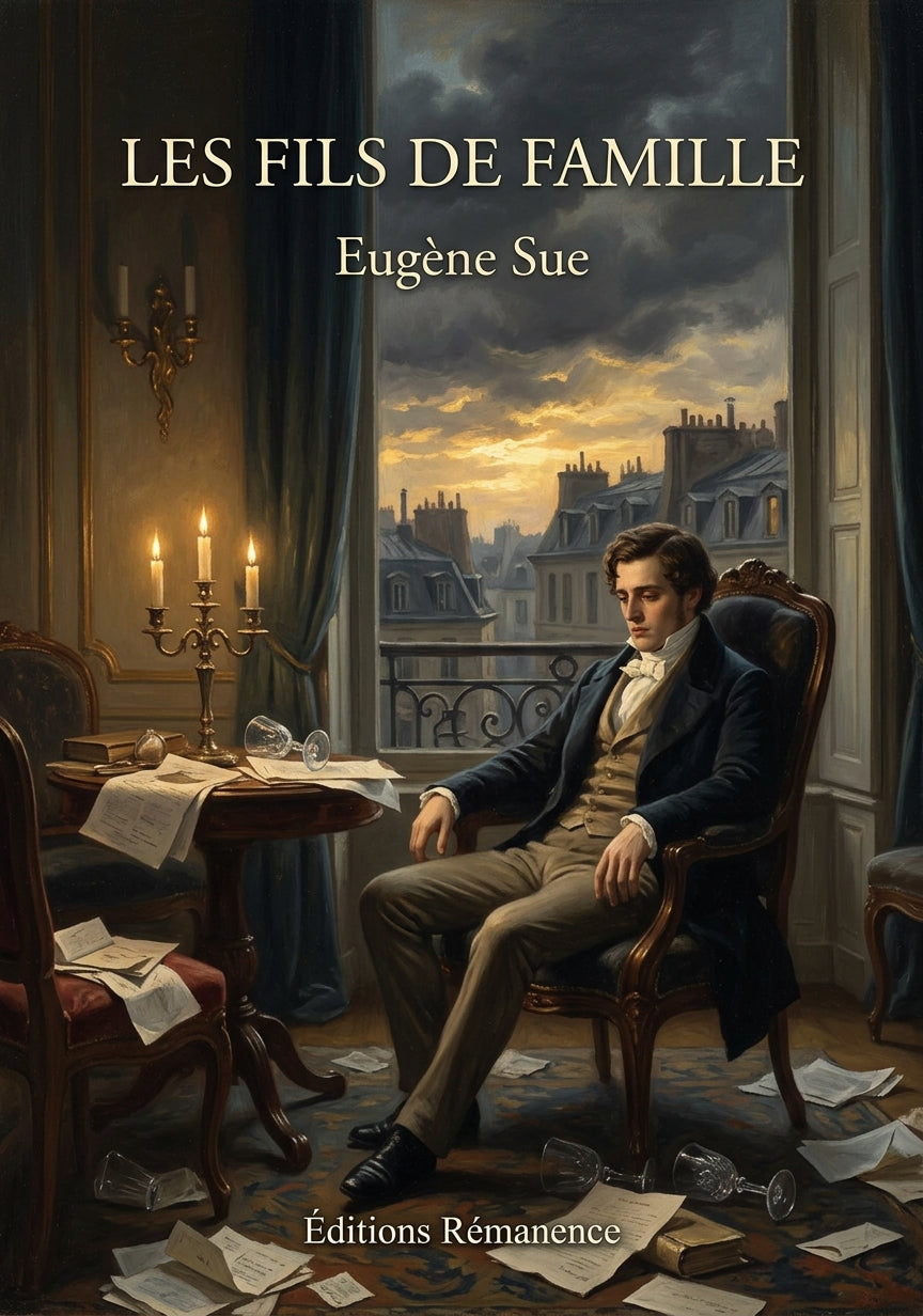 Livre Les Fils de famille par Eugène Sue - Couverture - Editions Remanence