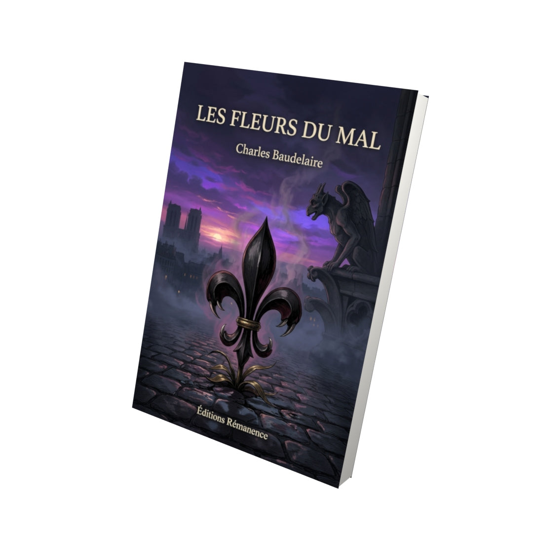 Livre Les Fleurs du mal par Charles Baudelaire - Vue 3D - Editions Remanence