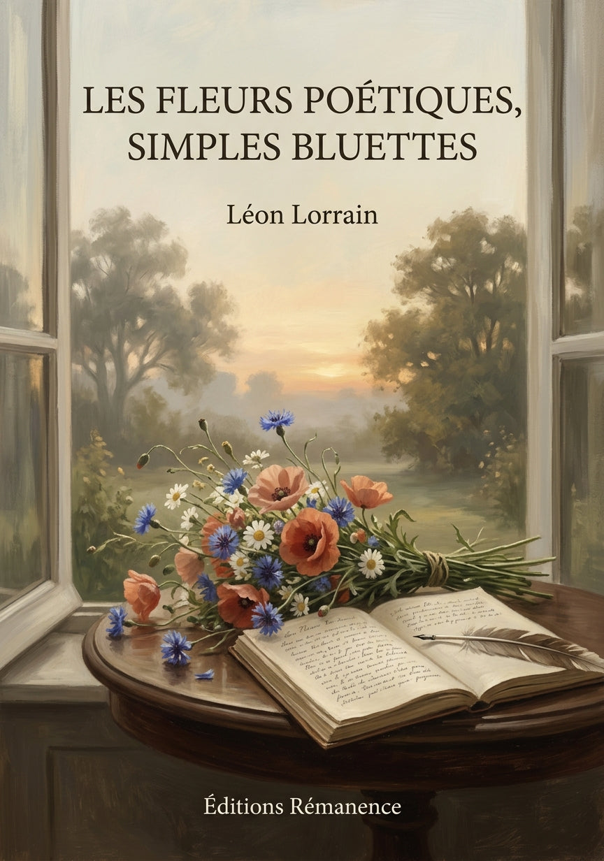 Livre Les fleurs poétiques, simples bluettes par Léon Lorrain - Couverture - Editions Remanence