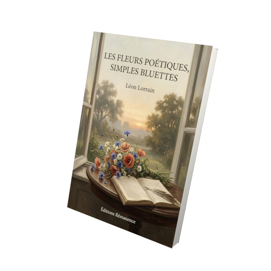 Livre Les fleurs poétiques, simples bluettes par Léon Lorrain - Vue 3D - Editions Remanence
