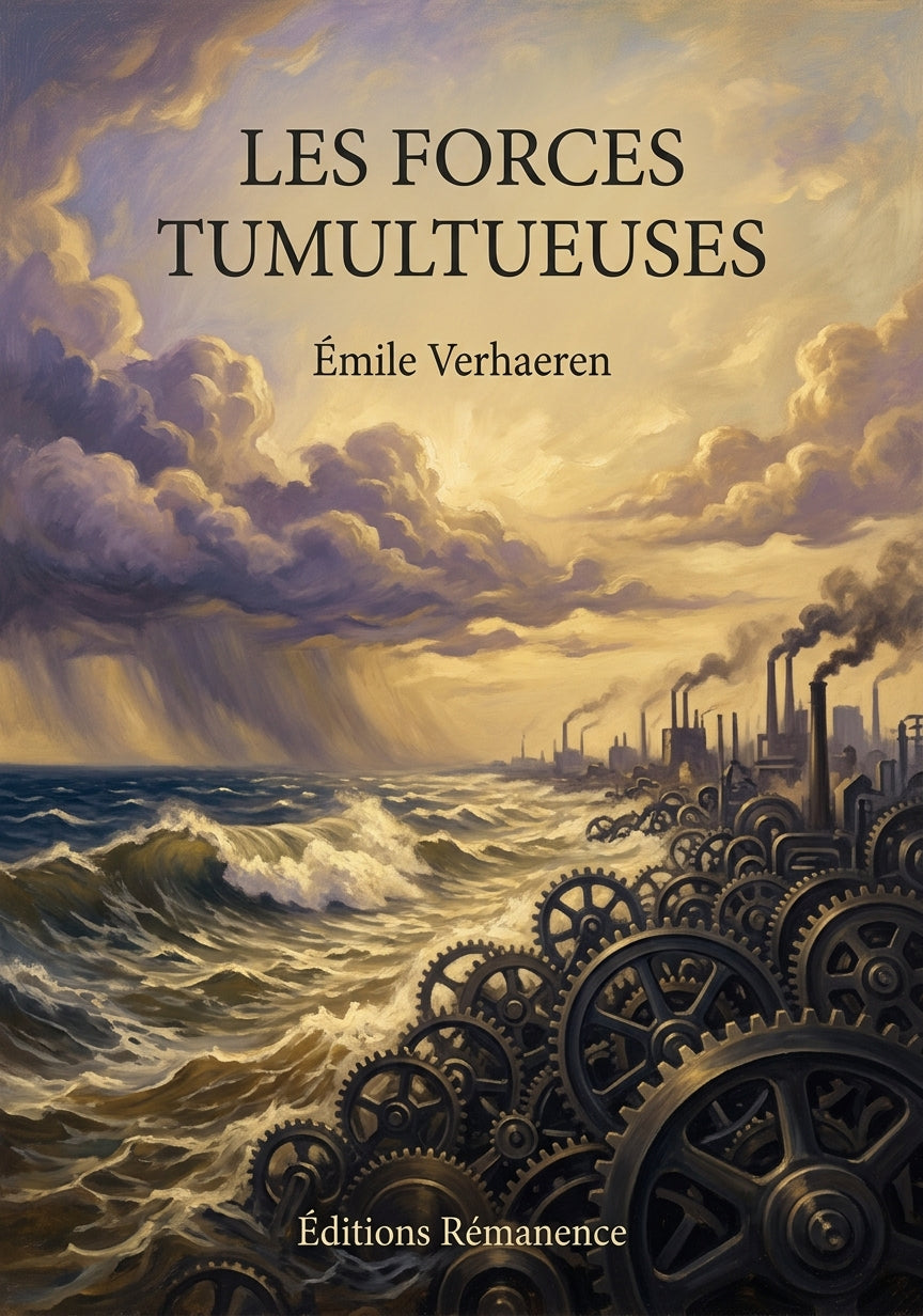 Livre Les Forces tumultueuses par Émile Verhaeren - Couverture - Editions Remanence
