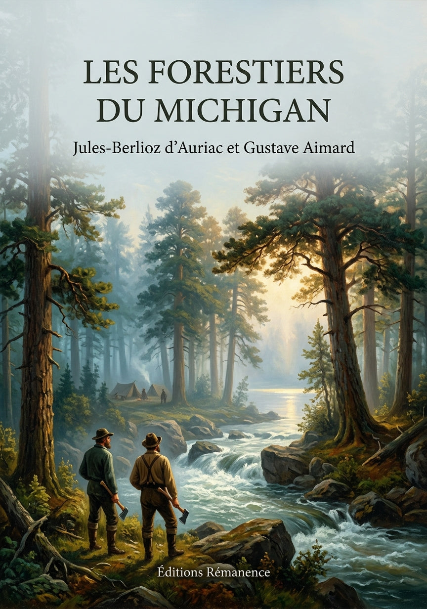 Livre Les Forestiers du Michigan par Jules-Berlioz d’Auriac et Gustave Aimard - Couverture - Editions Remanence