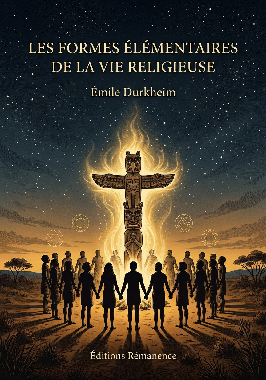 Livre Les Formes élémentaires de la vie religieuse par Émile Durkheim - Couverture - Editions Remanence
