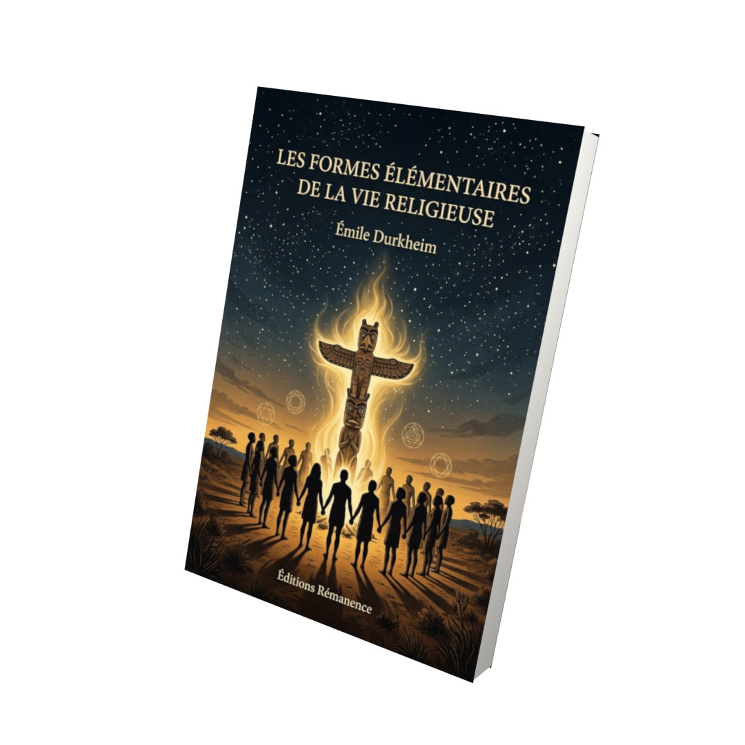 Livre Les Formes élémentaires de la vie religieuse par Émile Durkheim - Vue 3D - Editions Remanence