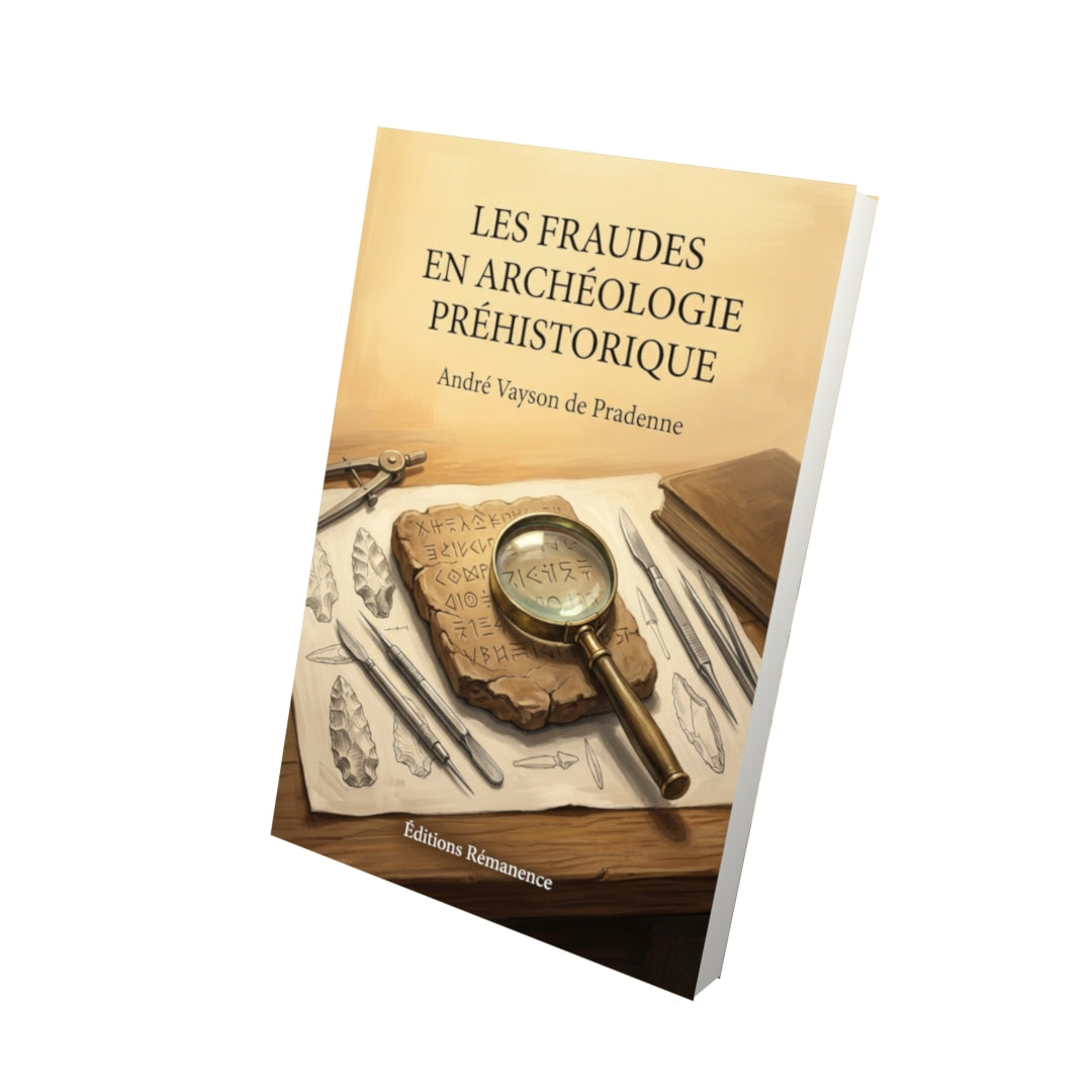 Livre Les fraudes en archéologie préhistorique par André Vayson de Pradenne - Vue 3D - Editions Remanence