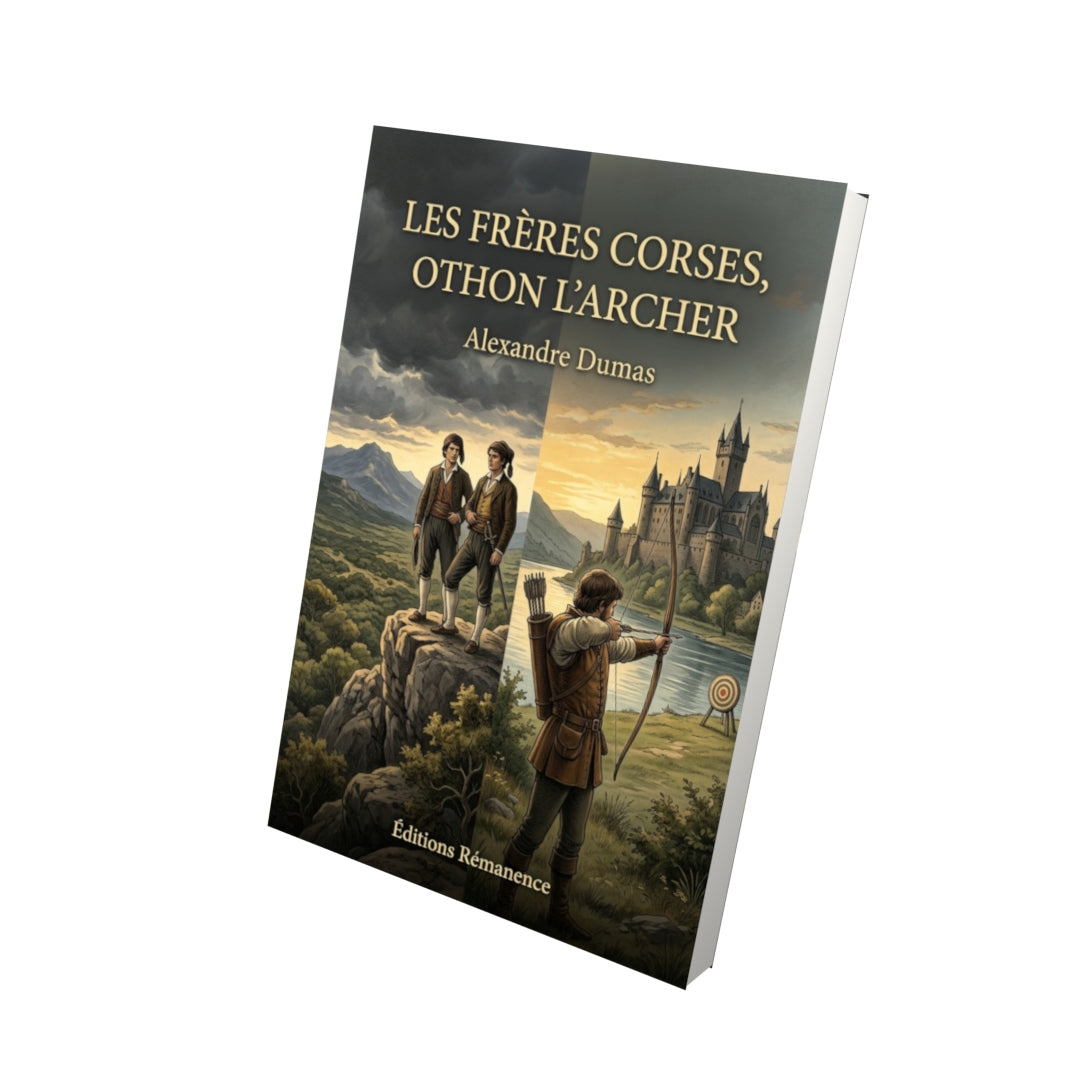 Livre Les Frères corses, Othon l’archer par Alexandre Dumas - Vue 3D - Editions Remanence