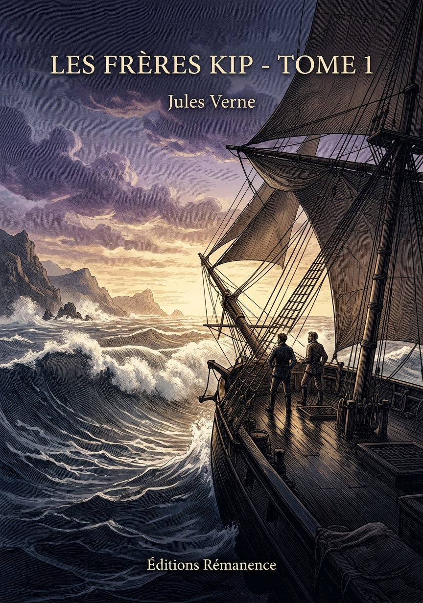 Livre Les Frères Kip - Tome 1 par Jules Verne - Couverture - Editions Remanence